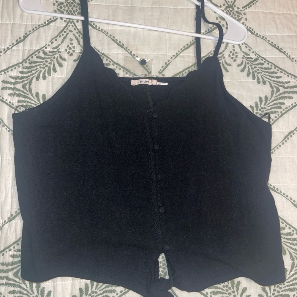 Francesca's Black Camisole Top